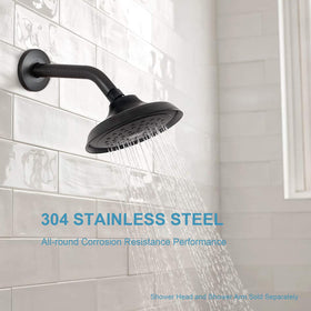 OFFO 1/2-14 NPT inlet and outlet fit standard shower pipes and heads.