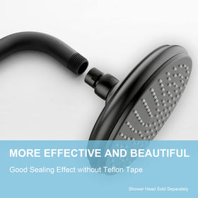 OFFO matte black finish on shower arm adds style and durability