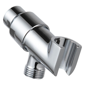 OFFO all-metal shower head holder with brass pivot ball for durable angle adjustment.