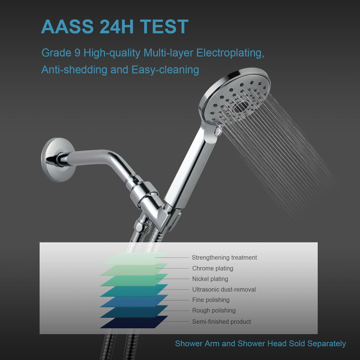 OFFO nickel-chromium plating offers wear resistance and lasting shine.