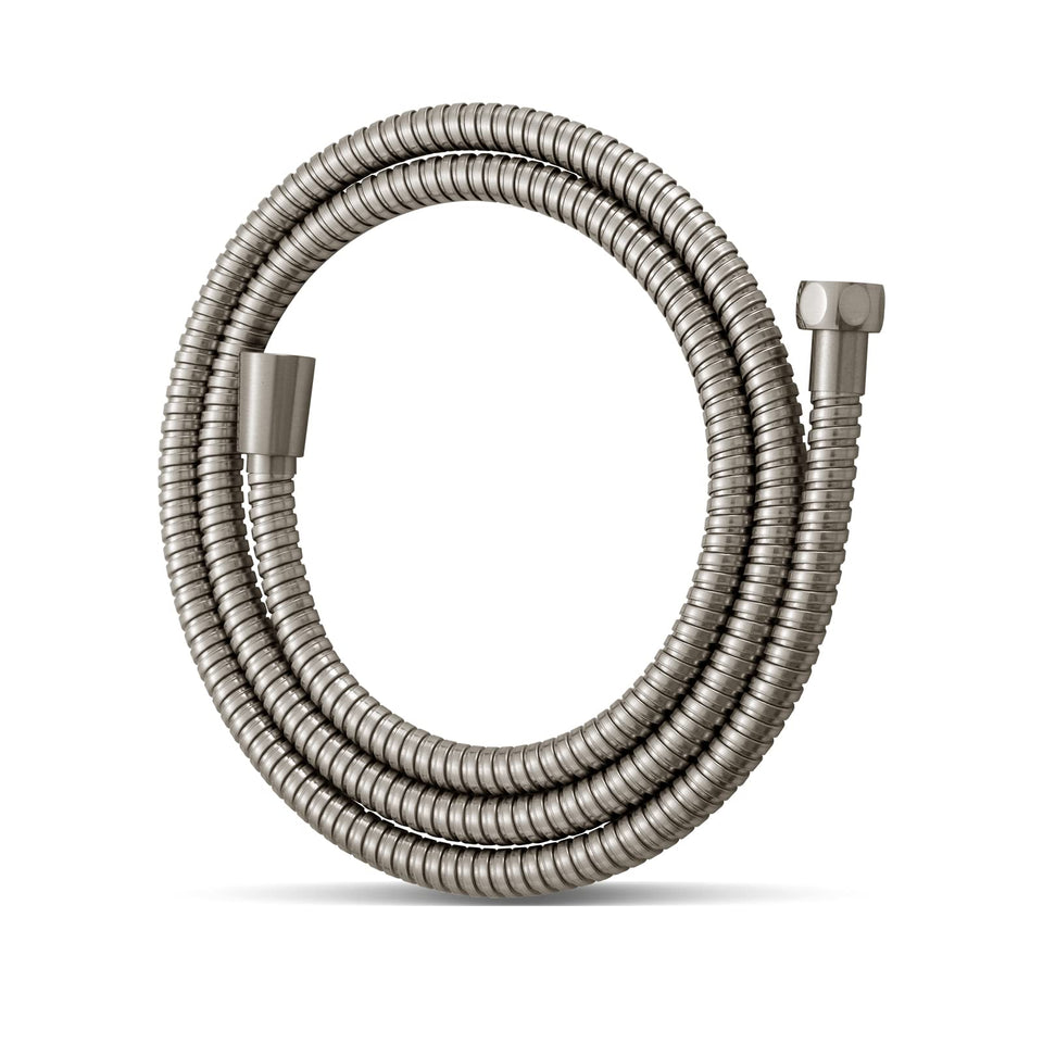 OFFO shower hose brushed nickel 60in anti-wind prevents tangles during installation