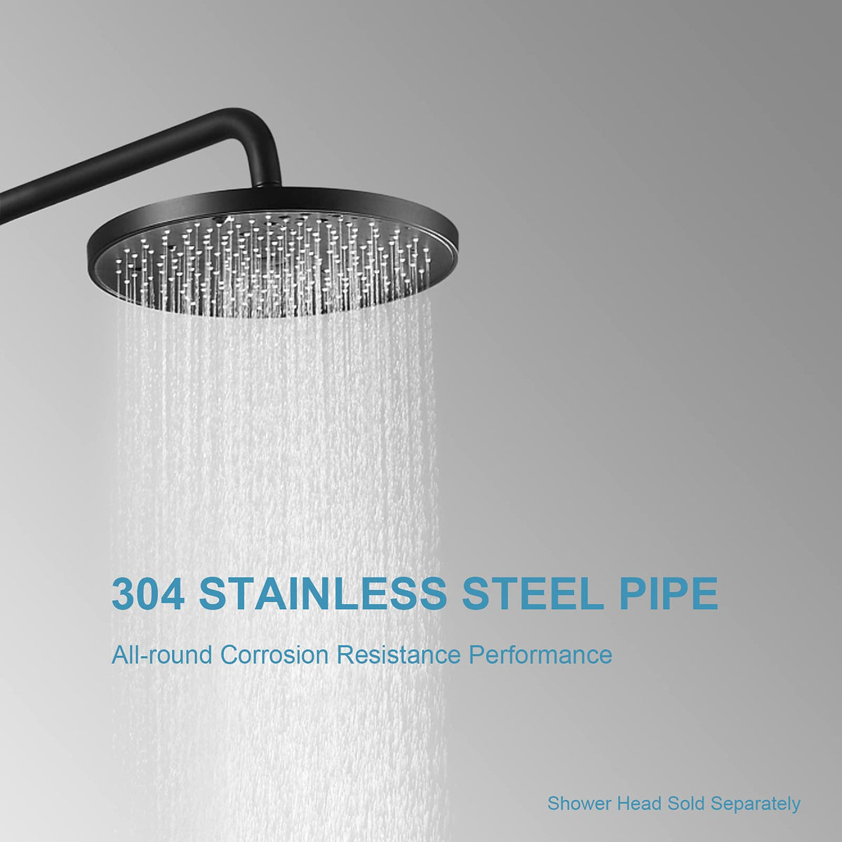 OFFO 304 stainless steel body resists corrosion in hard water