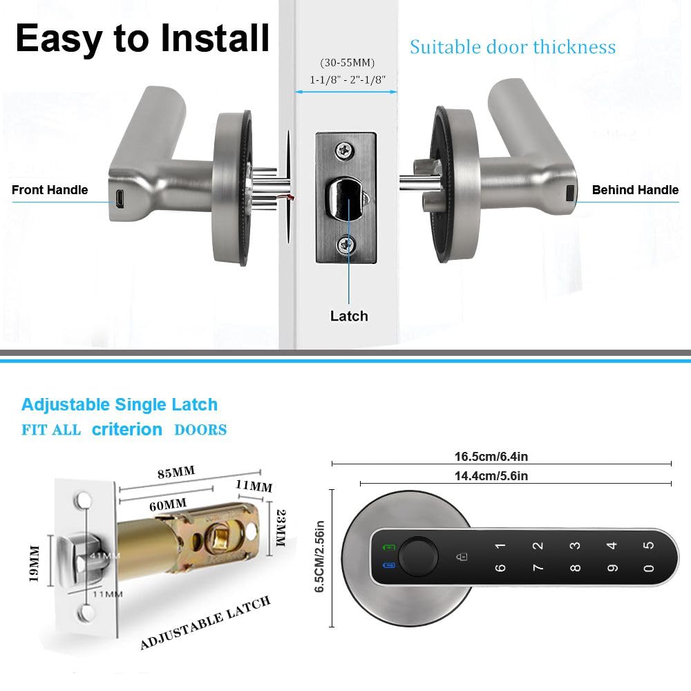OFFTV fingerprint door lock app control enables seamless remote setup and monitoring.