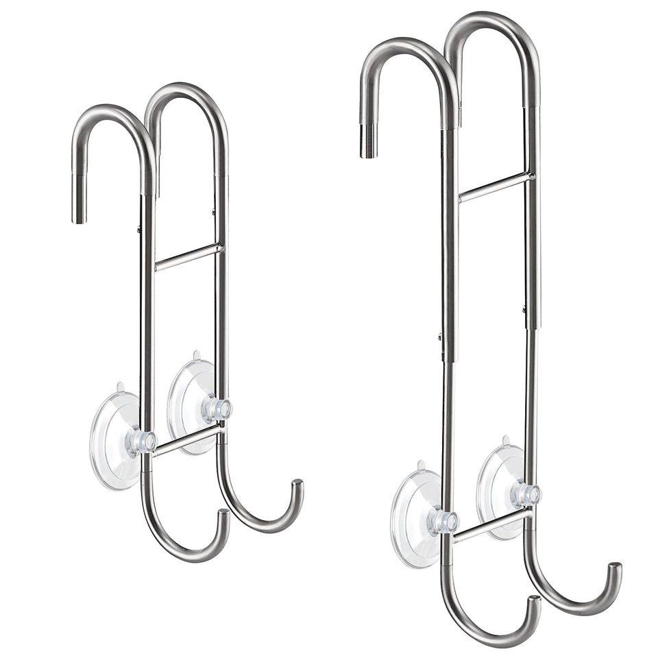 Ofiray-home shower door towel hook top clip secures door thickness and prevents slipping.