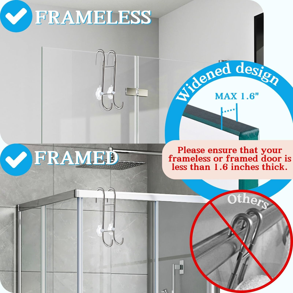 Ofiray-home stainless steel guard clip maintains grip on glass and reduces falling.