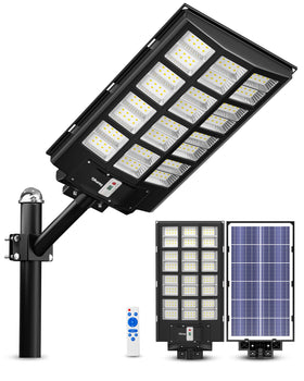 Ofuray Of-5600W solar street light with remote control for easy outdoor lighting.