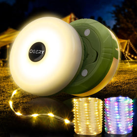 OGERY 2-pack camping string lights with 328ft total length for versatile outdoor decor.