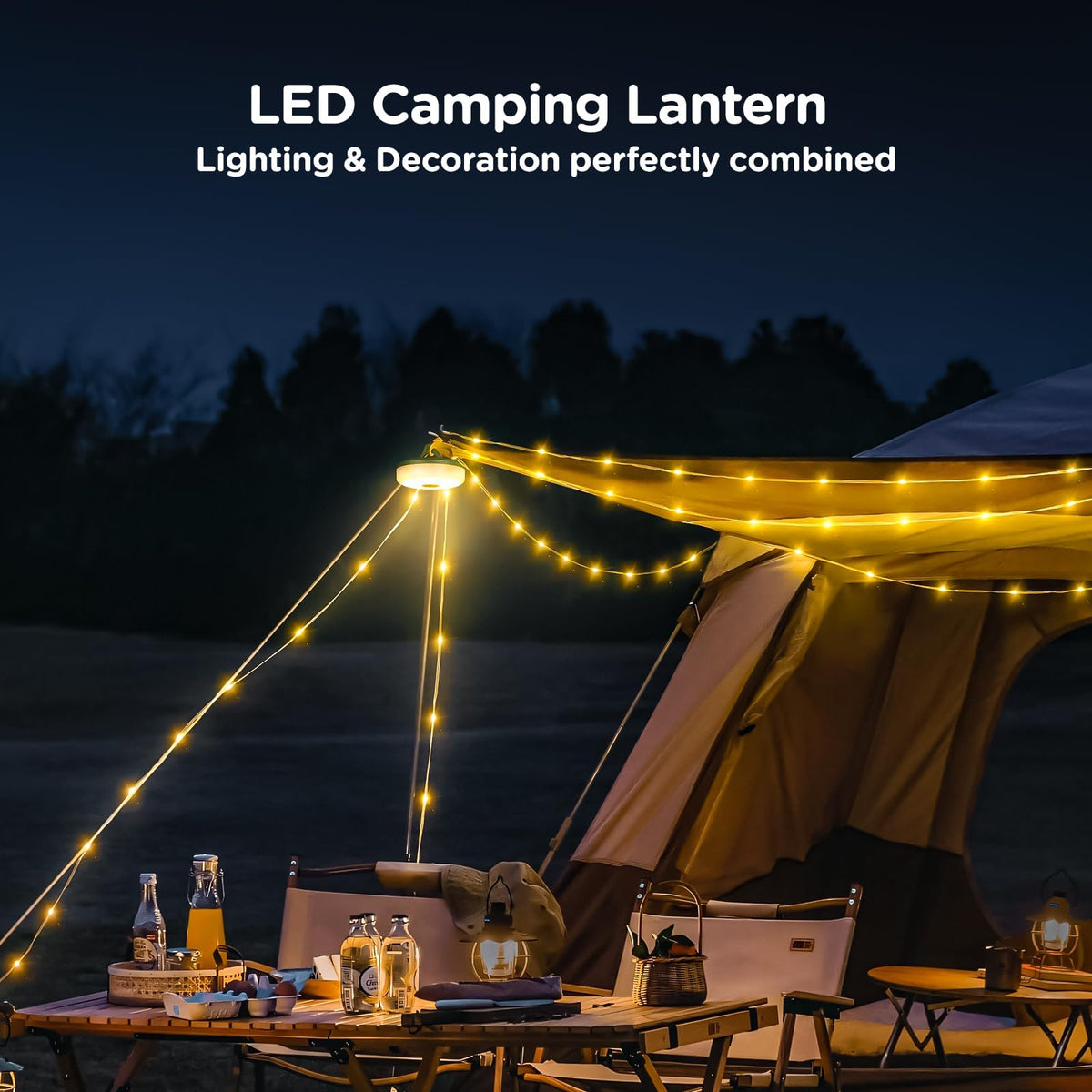 OGERY 4-in-1 camping light combines ambience and task lighting.
