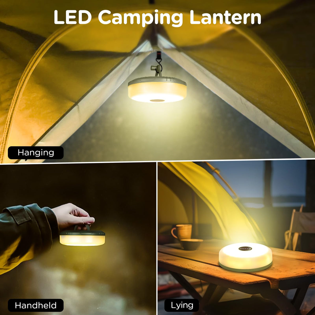OGERY eight lighting modes for parties, camping, and tasks.
