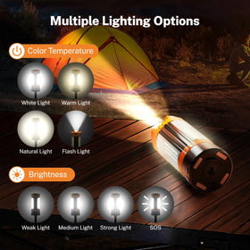 OGERY light with five modes for white, warm, spotlight, and strobe tasks