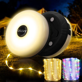 OGERY camping string lights 328ft for outdoor decor with multiple modes.