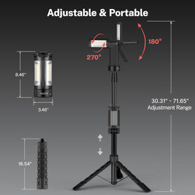 OGERY detachable lamp heads provide flexible setup options