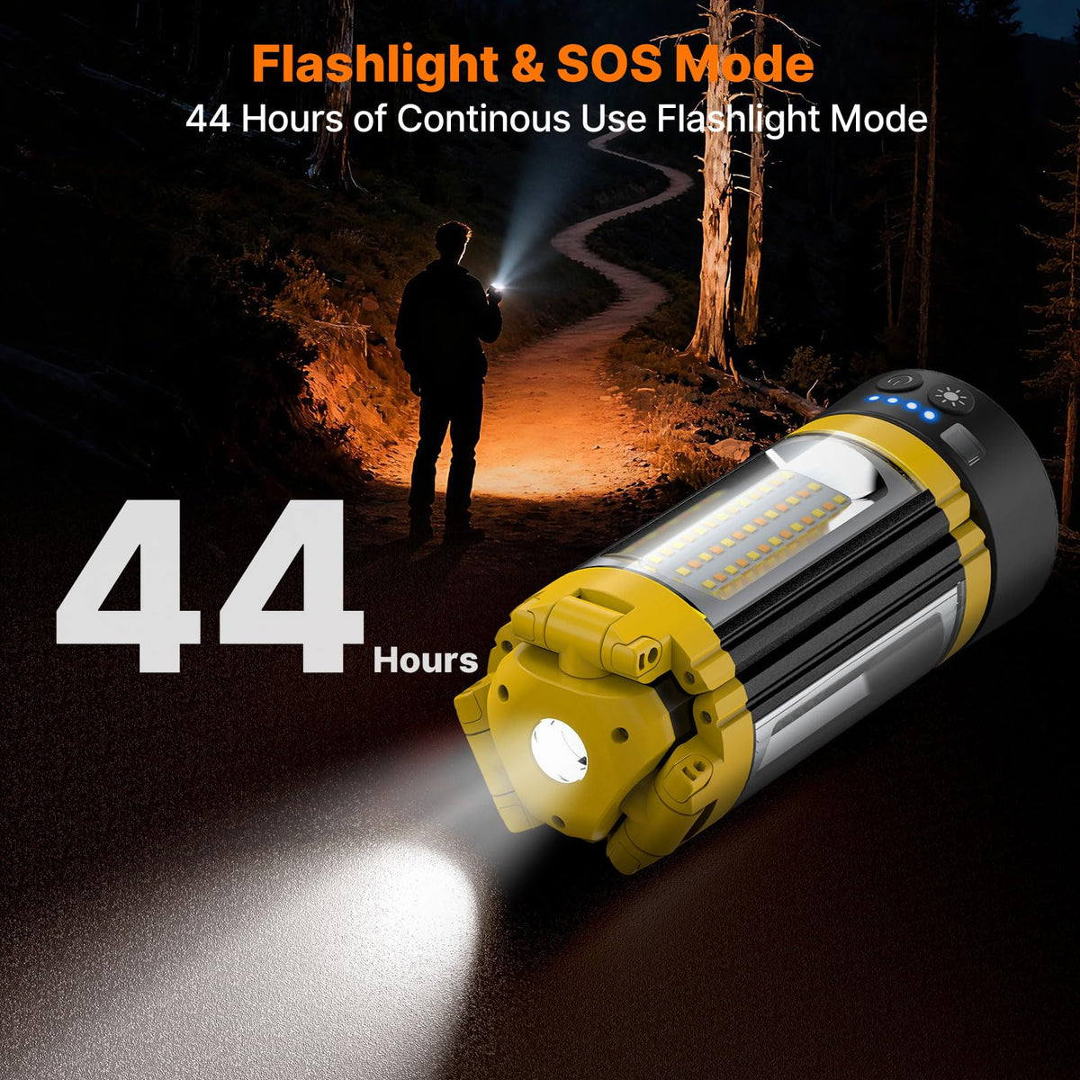 OGERY IPX4 waterproof lantern exposed to rain during camping