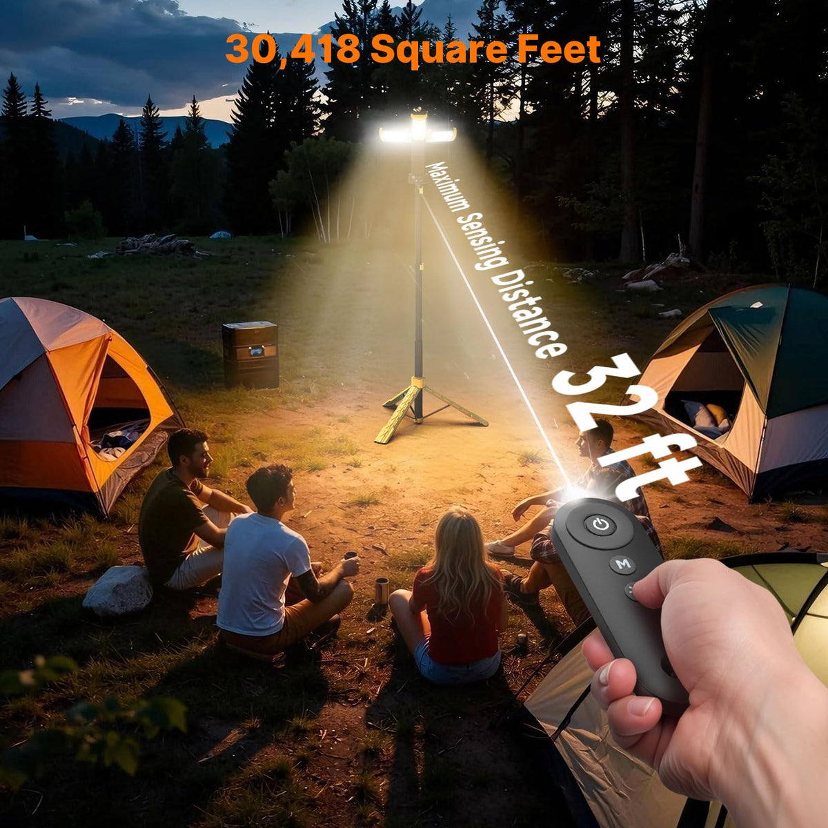 OGERY LED lantern delivering bright 2850 lumens in daylight setting