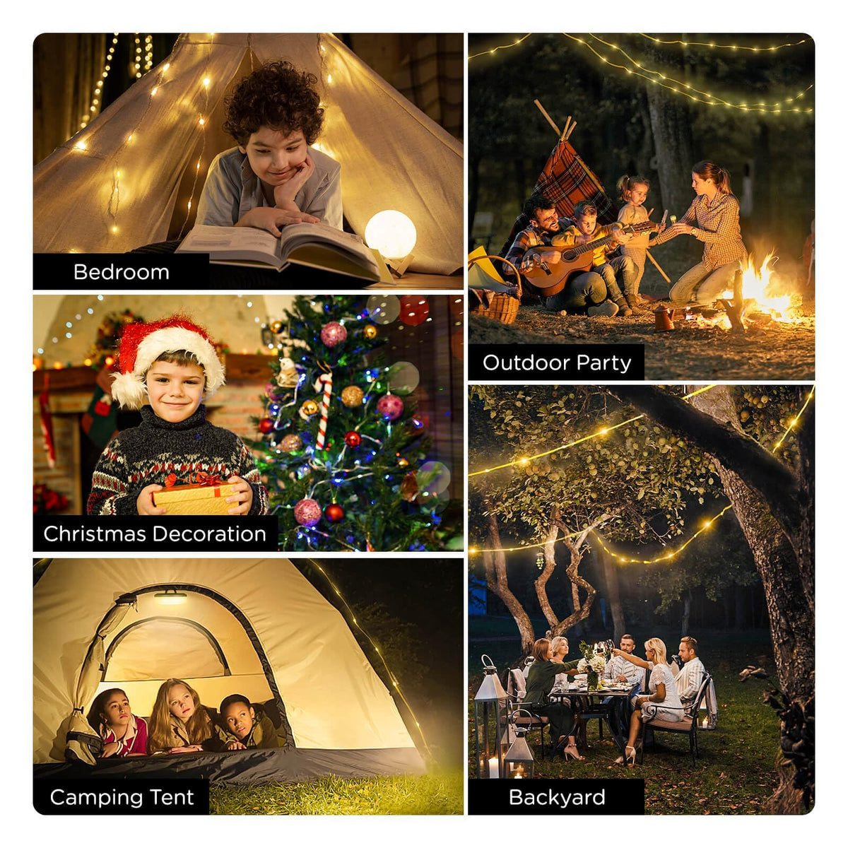 OGERY magnetic hanging keeps lights secure on tents and stands