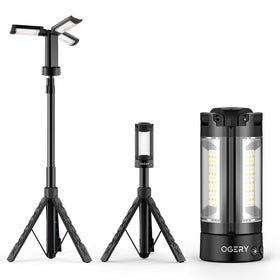 OGERY rechargeable light stand powering camping and work tasks
