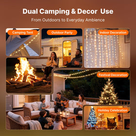 OGERY 4-in-1 design serves as light, string, work light, and emergency lamp.