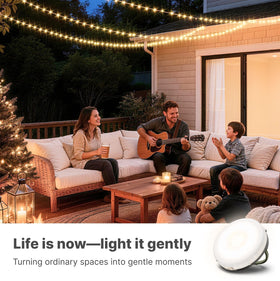 OGERY ambient night scene showcasing cozy garden party lighting.