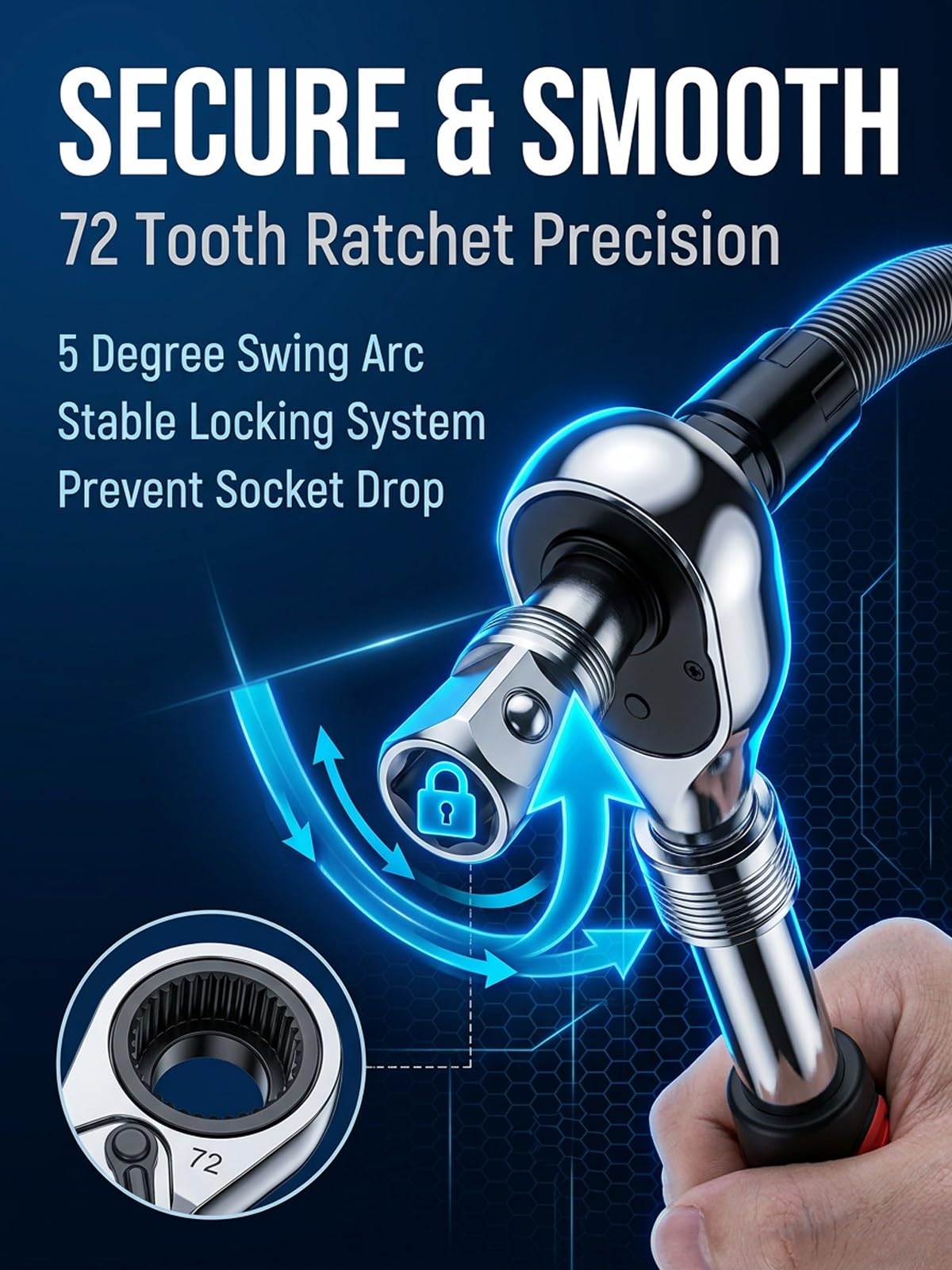 OGTKHRT Universal 12 drive compatibility fits wrenches, drills, and sockets