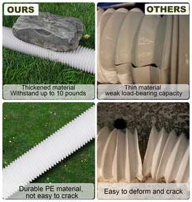Ogutter adapters show compatible sizes for secure downspout connections.