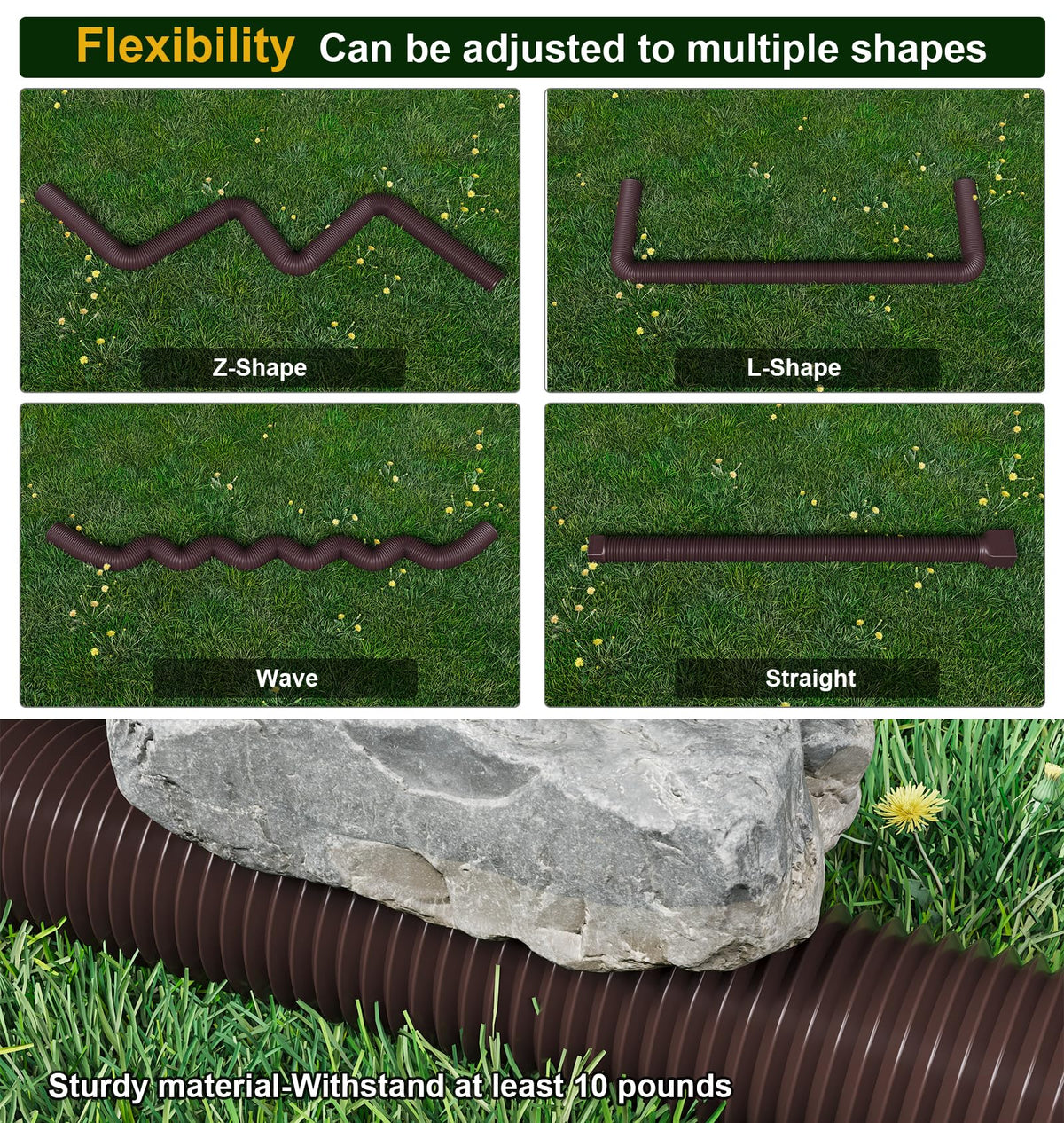 Ogutter downspout extension sturdy design resists weather and weight.