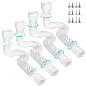 Ogutter downspout extensions demonstrating extendable reach to drain water away from foundations.