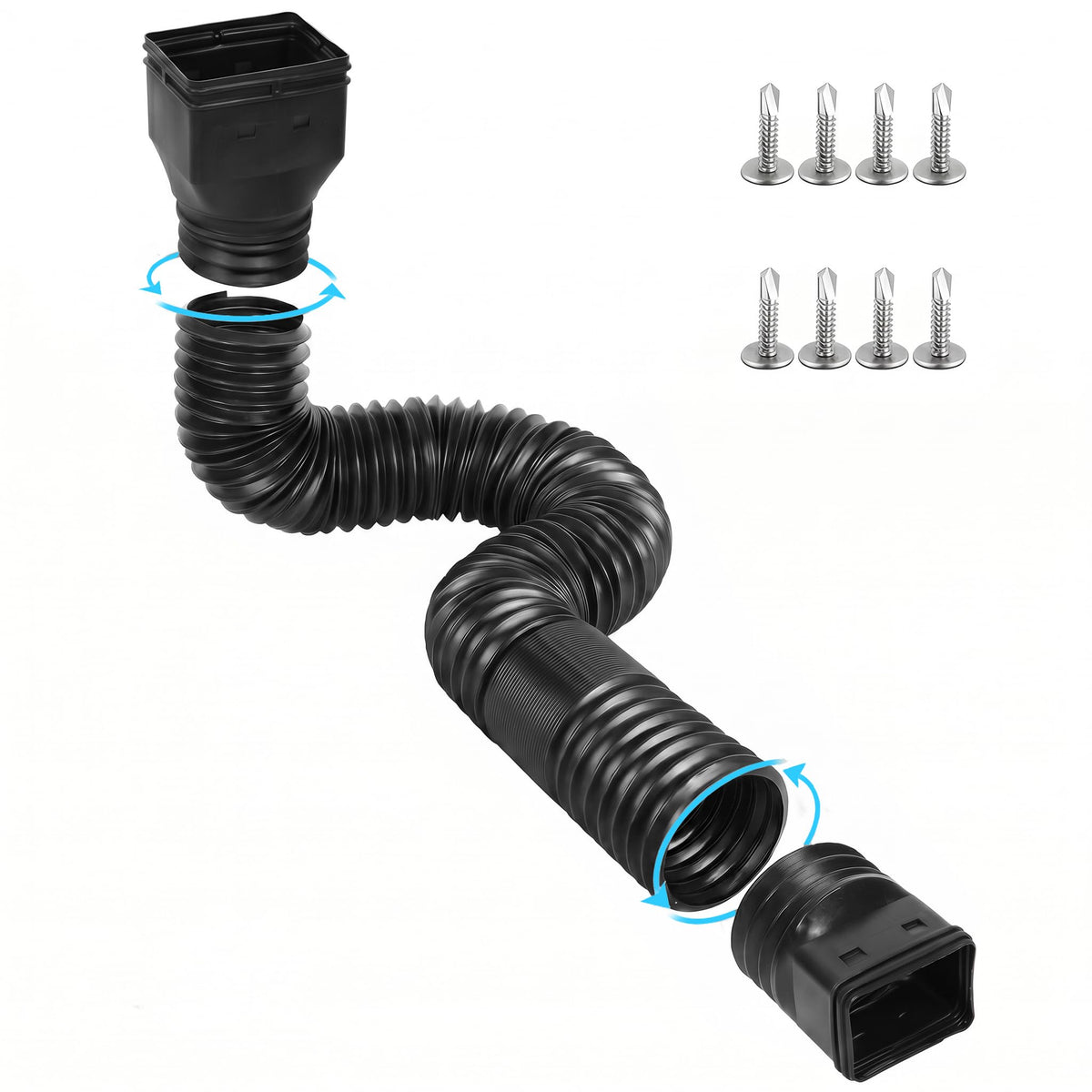 Ogutter extendable downspout extension showing adjustable length for versatile rainwater drainage