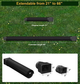 Ogutter flexible drain extension bending easily to fit irregular roof lines