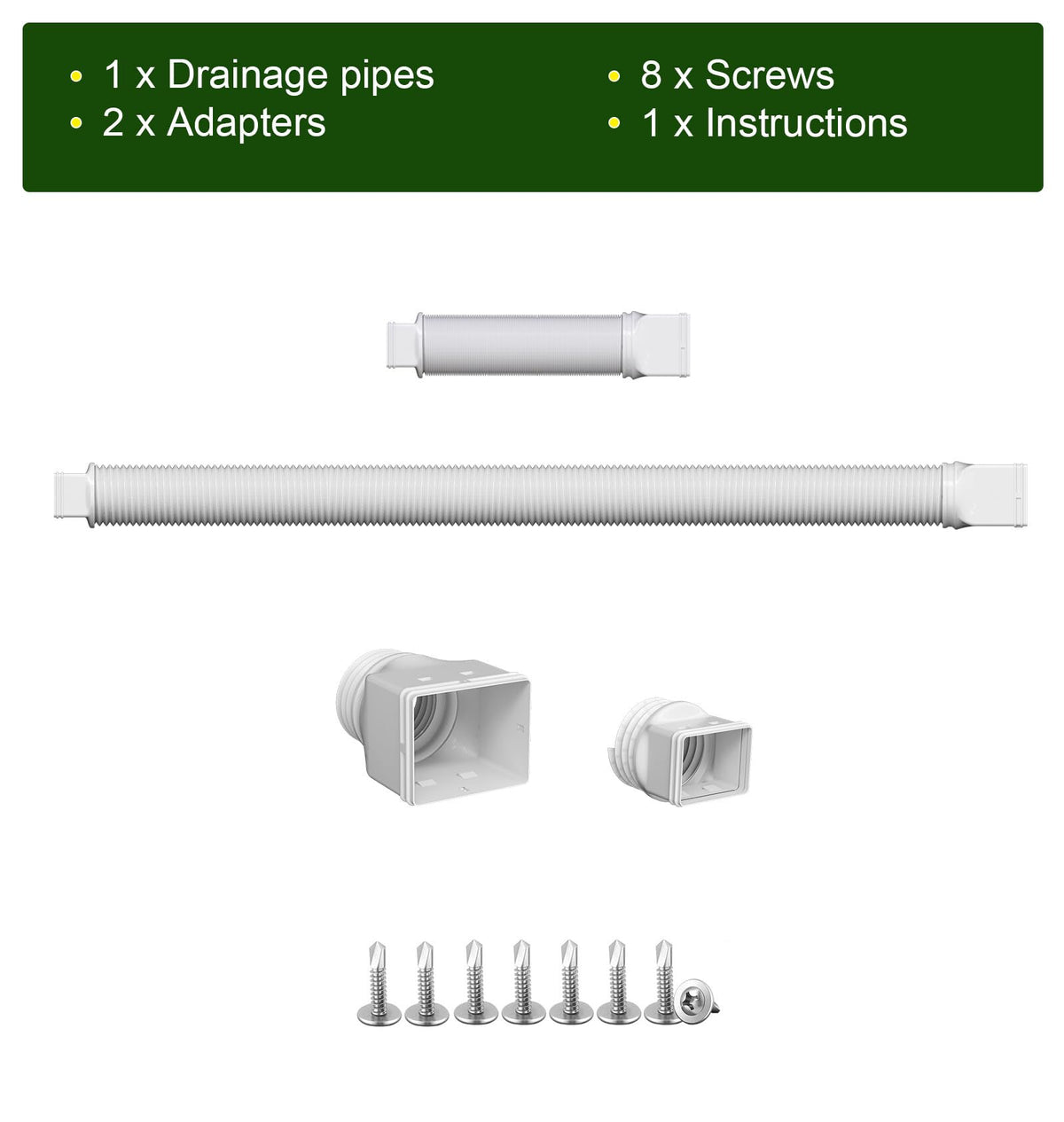 Ogutter outdoor installation demonstrating extended length for drainage