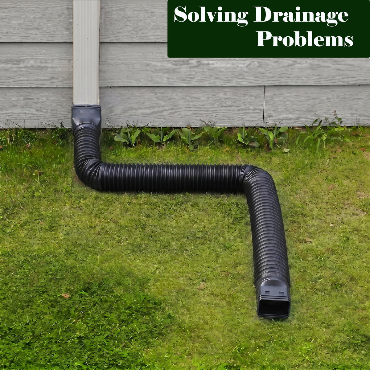 Ogutter extension pipes connect via rotation for quick length customization
