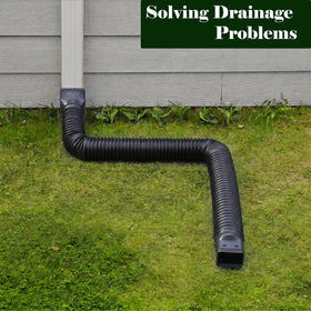 Ogutter extension pipes connect via rotation for quick length customization
