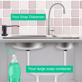 OHiHi 47-inch extension tube reaches large soap bottles for easy refills.