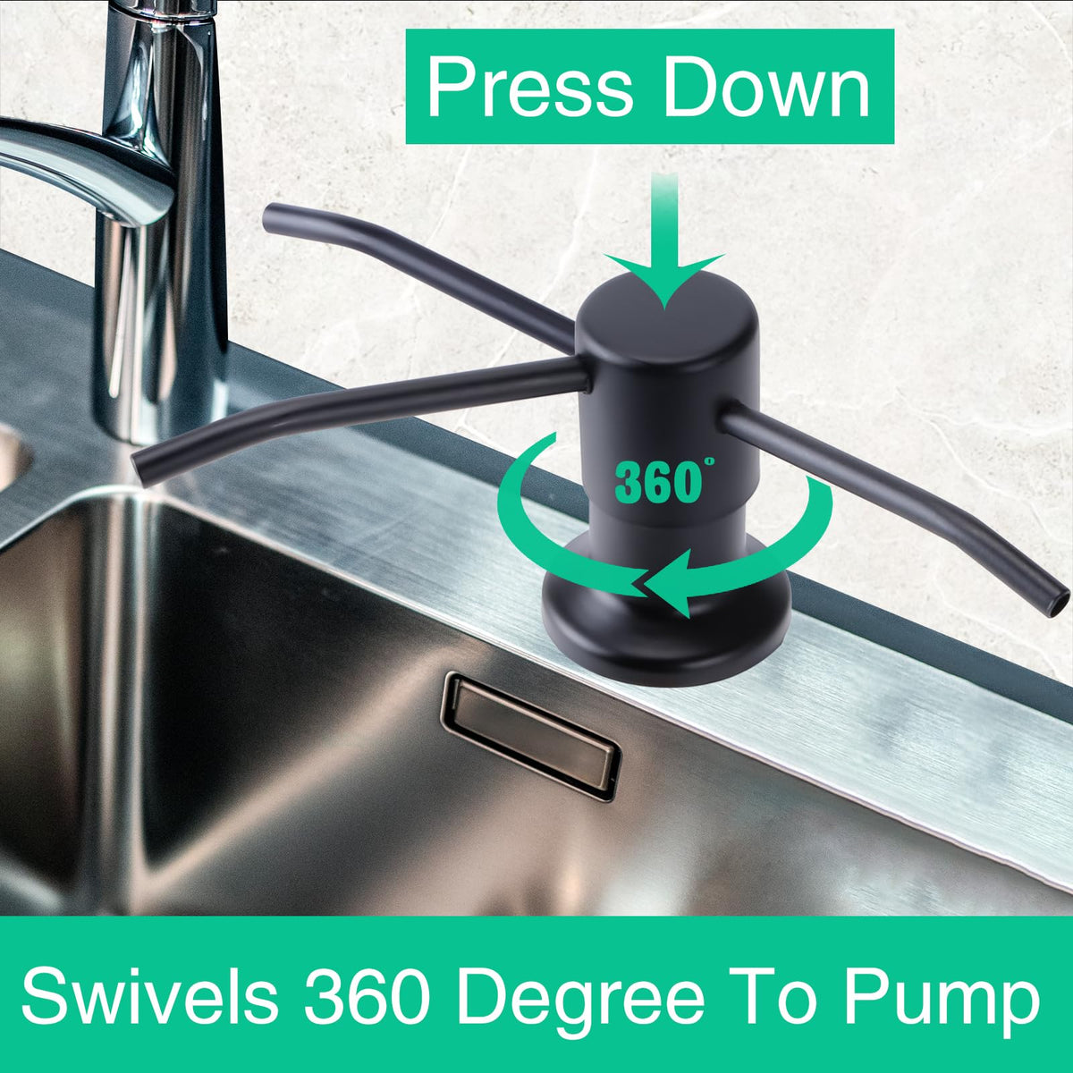 OHiHi built-in dispenser installed under counter for a clean look.