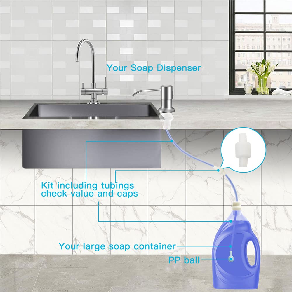 OHiHi countertop setup showing dispenser near the kitchen sink