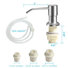 OHiHi dish soap dispenser in use at a kitchen sink for quick cleaning