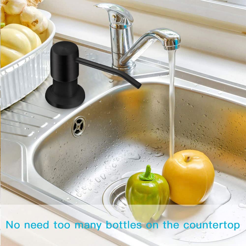 OHiHi long-thread shaft prevents leaks on granite and stainless steel counters.