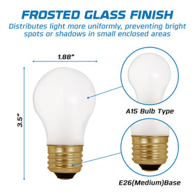 OHLECTRIC A15 bulbs provide 280 lumens of steady light for daily tasks.