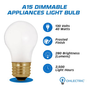 OHLECTRIC A15 dimmable bulbs deliver warm 2700K glow for mood lighting.