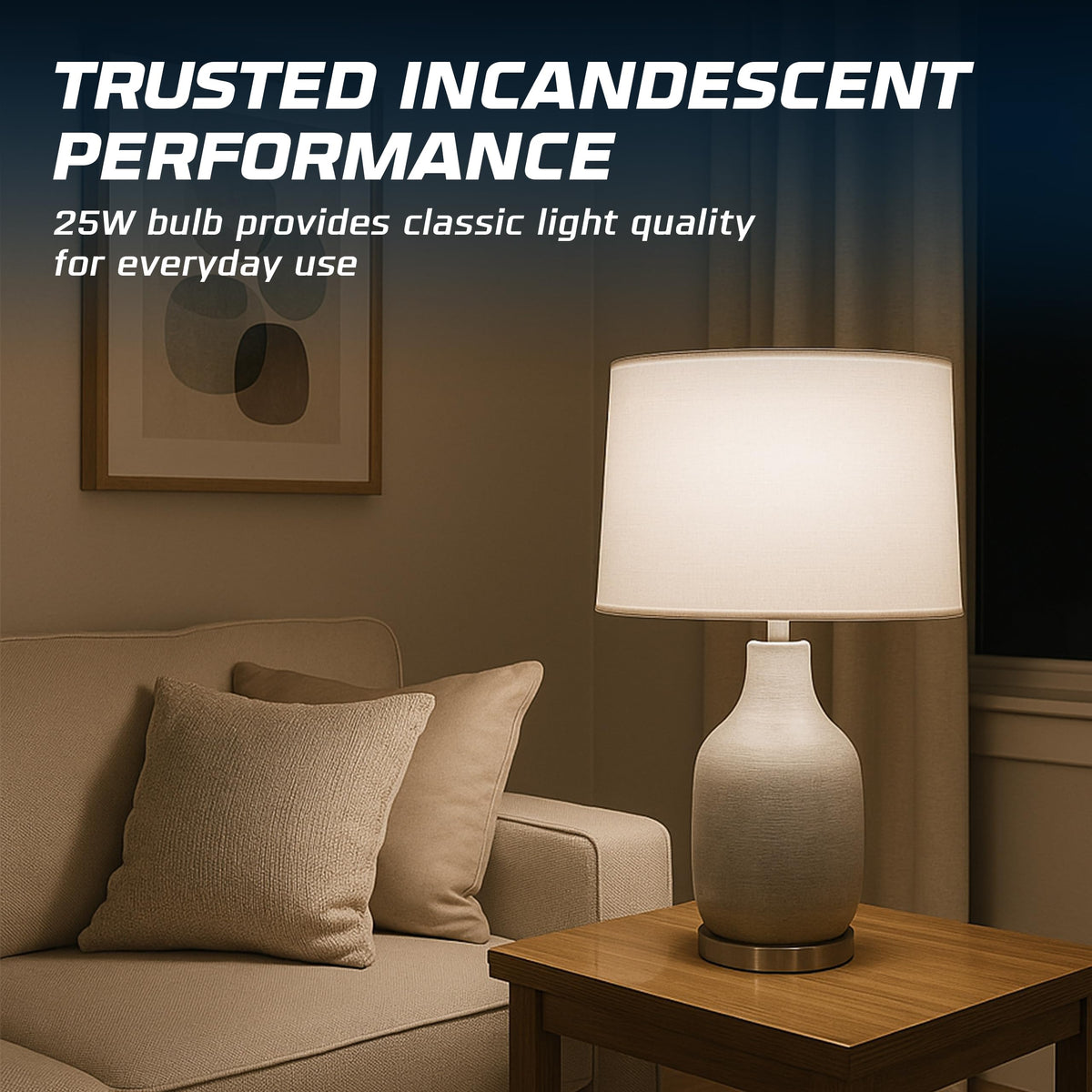 OHLECTRIC A19 frosted glass finish provides even light distribution.