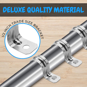 OHLECTRIC EMT conduit strap mounted on walls or structures.