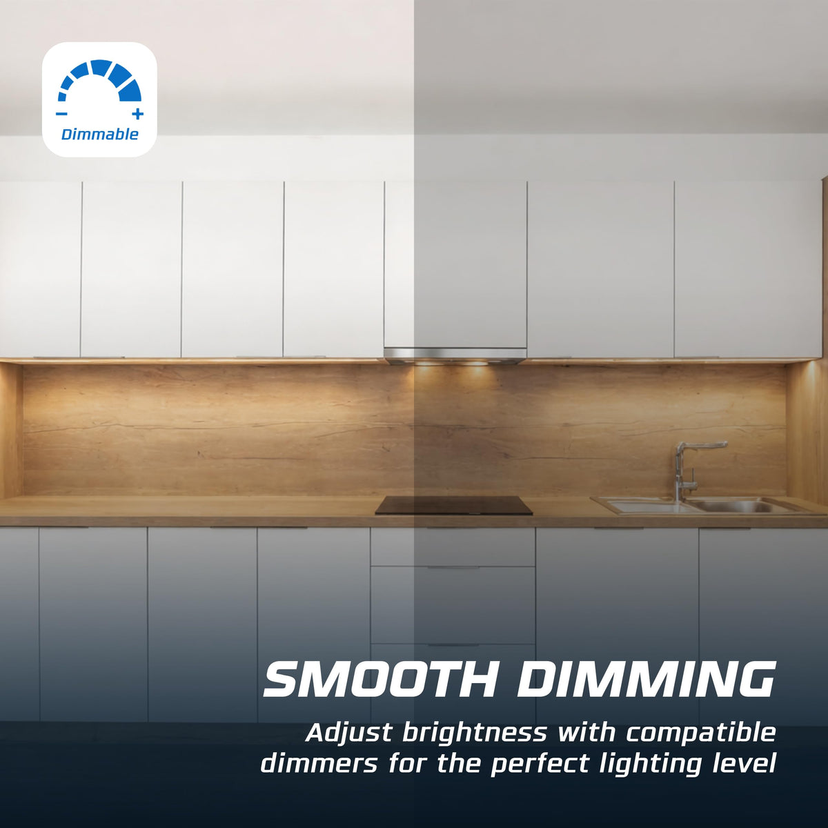 OHLECTRIC warm white 2700K dimmable glow for ambiance.