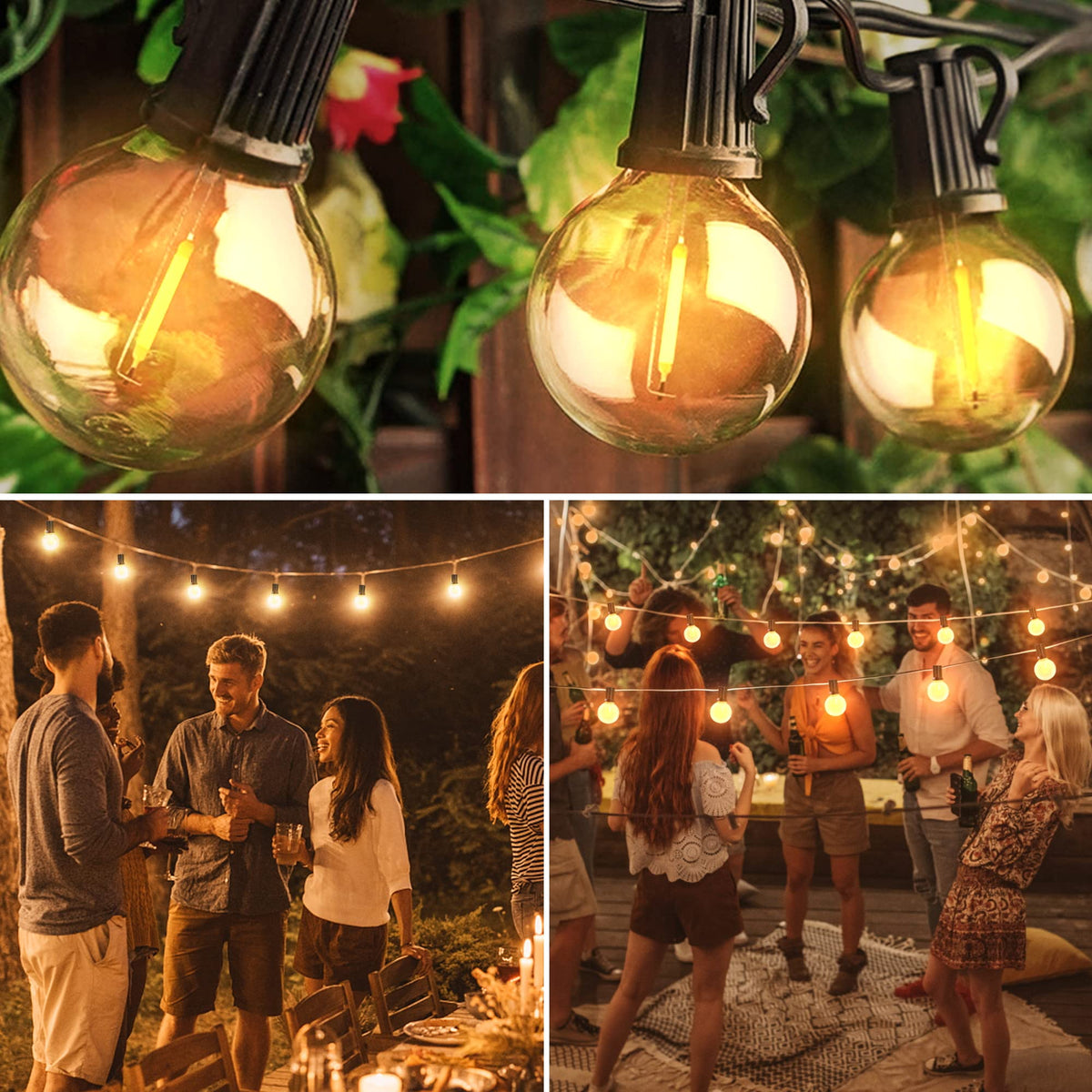 OHLUX warm 2200K glow enhances cafe porches and gardens