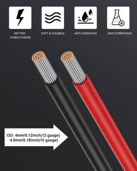 Ohmvolta 12 AWG black wire roll for clear polarity in projects