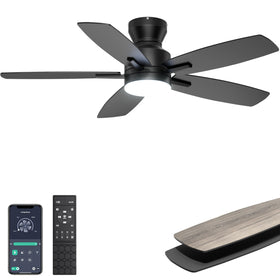 Ohniyou 42-inch ceiling fan with light and remote for versatile living spaces.