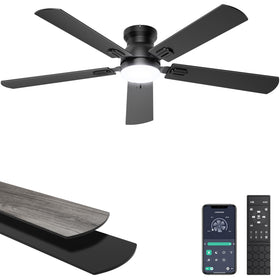 Ohniyou 52-inch ceiling fan with light remote for effortless cooling and customizable lighting.