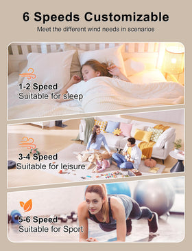 Ohniyou 6-speed wind ceiling fan with timer for personalized comfort.