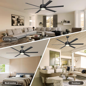 Ohniyou outdoor-ready aluminum blades resist rust for patio seasons.