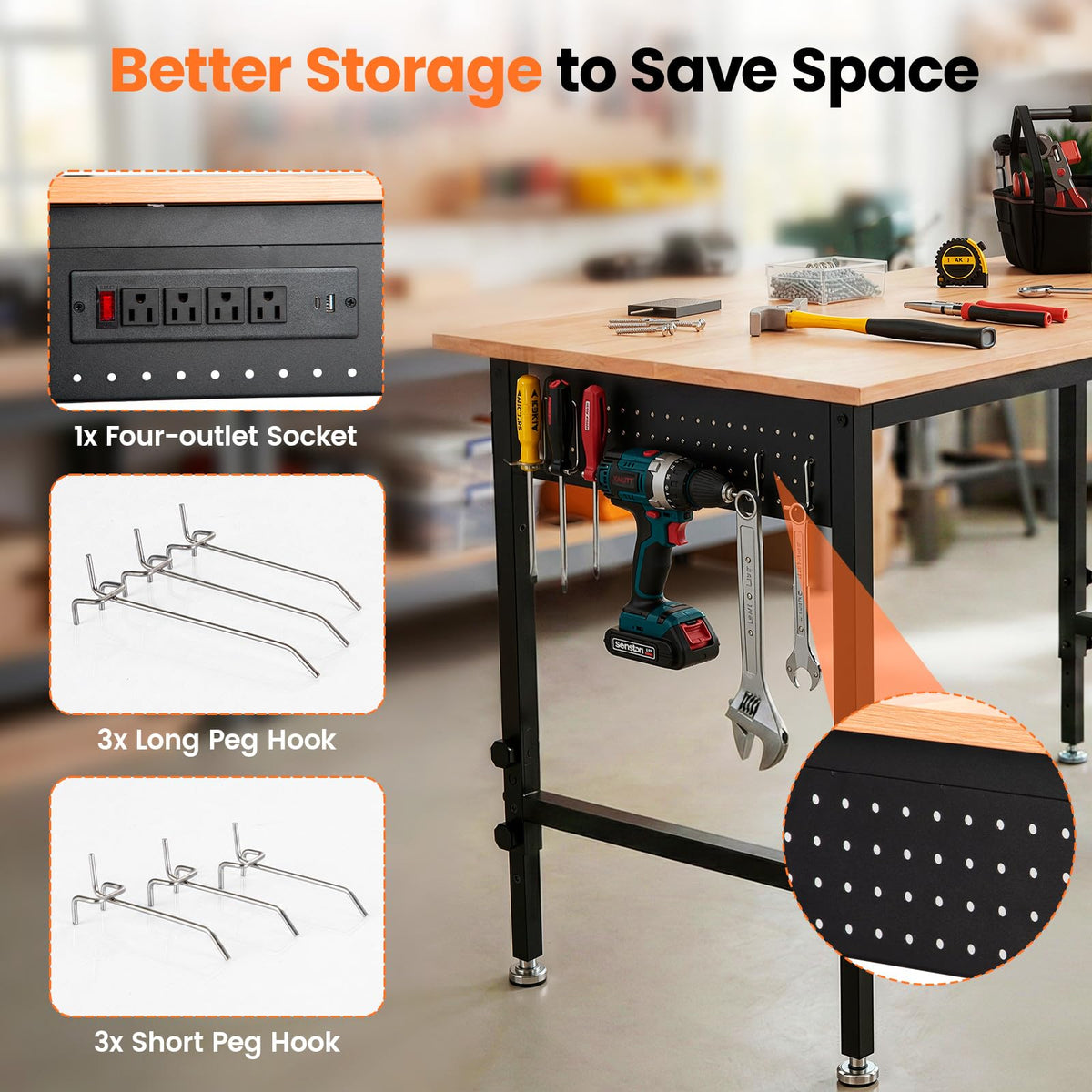 OHOBOX height adjustment mechanism enables ergonomic comfort while working