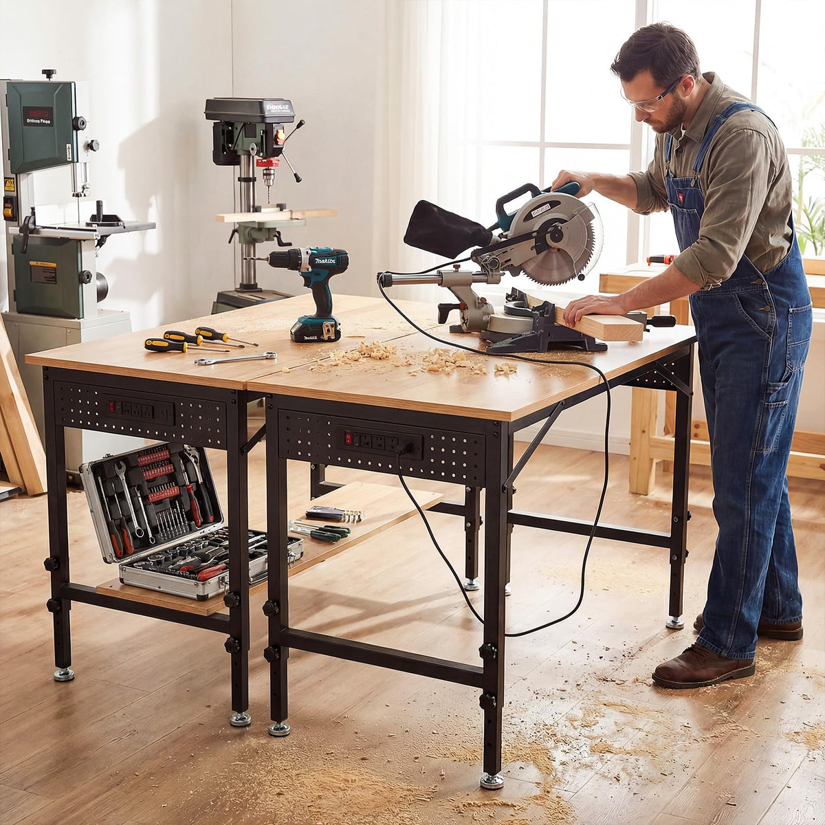 OHOBOX rubber wood tabletop resists cracks and scratches