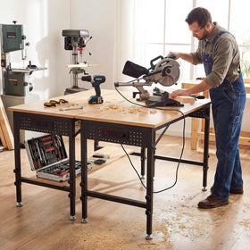 OHOBOX rubber wood tabletop resists cracks and scratches